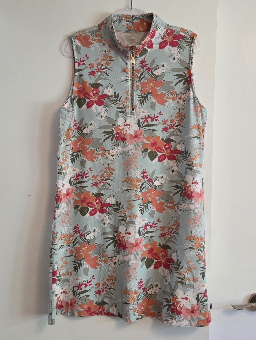 SPARTINA 449 SerenaFloral Print Half Zip Dress XXL